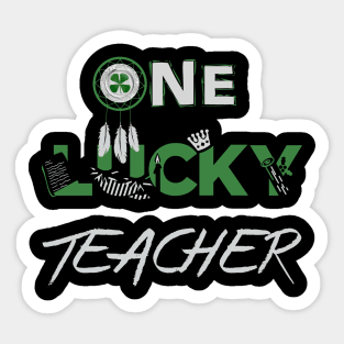 One Lucky Teacher Matching St Patricks Day Sticker